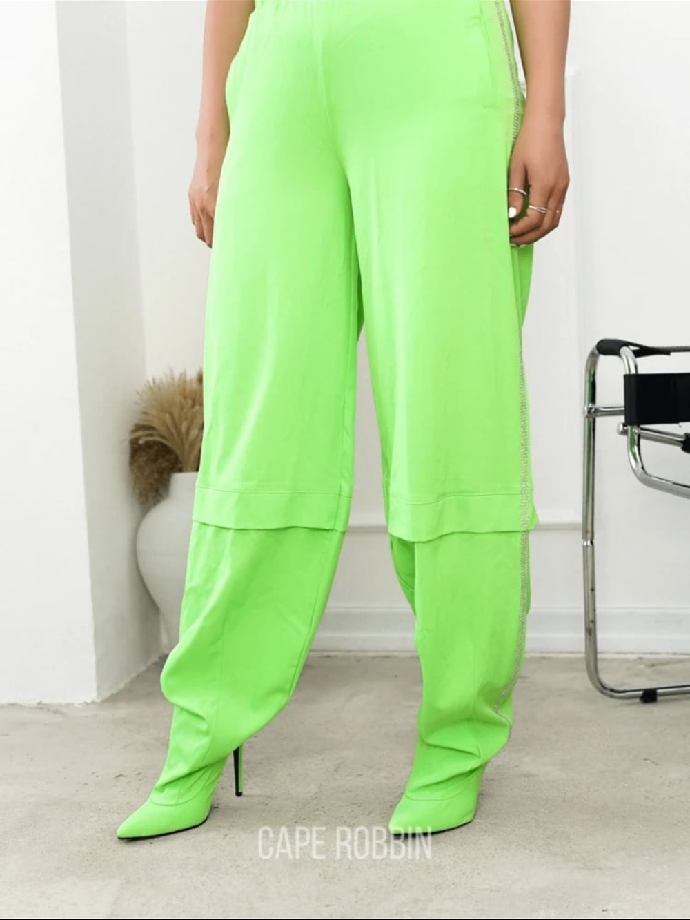 Cape Robbin Baggy Pantaboots with Pointy Toe High Heels